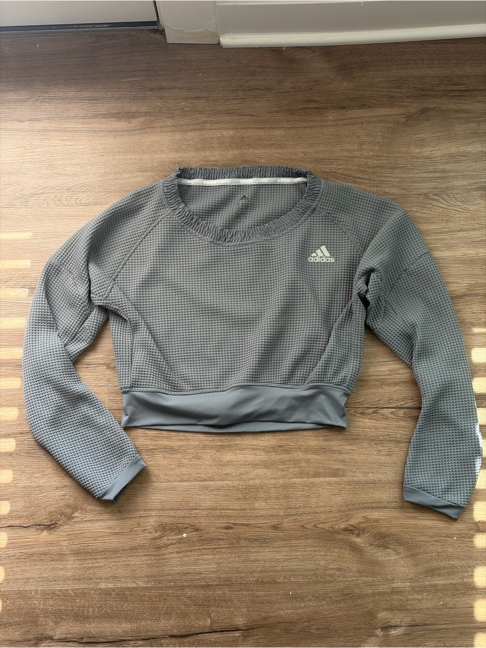 Adidas Aktiv Cozy Pullover Vapor Running Crop Top Size XS